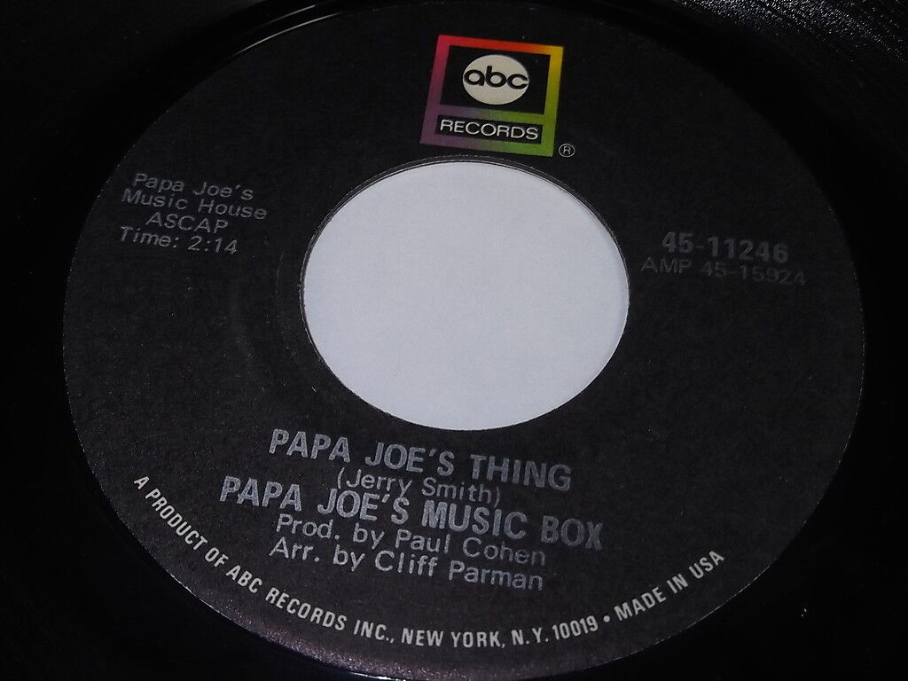 Papa Joe\'s Music Box - Papa Joe\'s Thing / Jean 45 - ABC Records