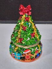 Vintage Mr. Christmas Tree Music Box Moving Train Hinged picture