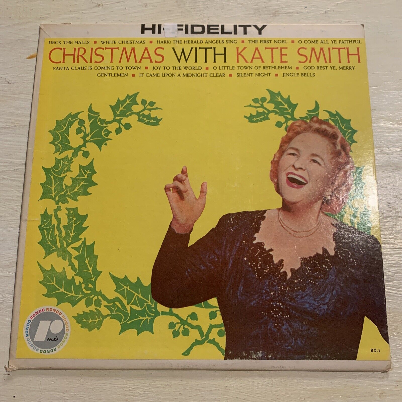 Christmas With Kate Smith LP Rondo Mono Holiday Party VG