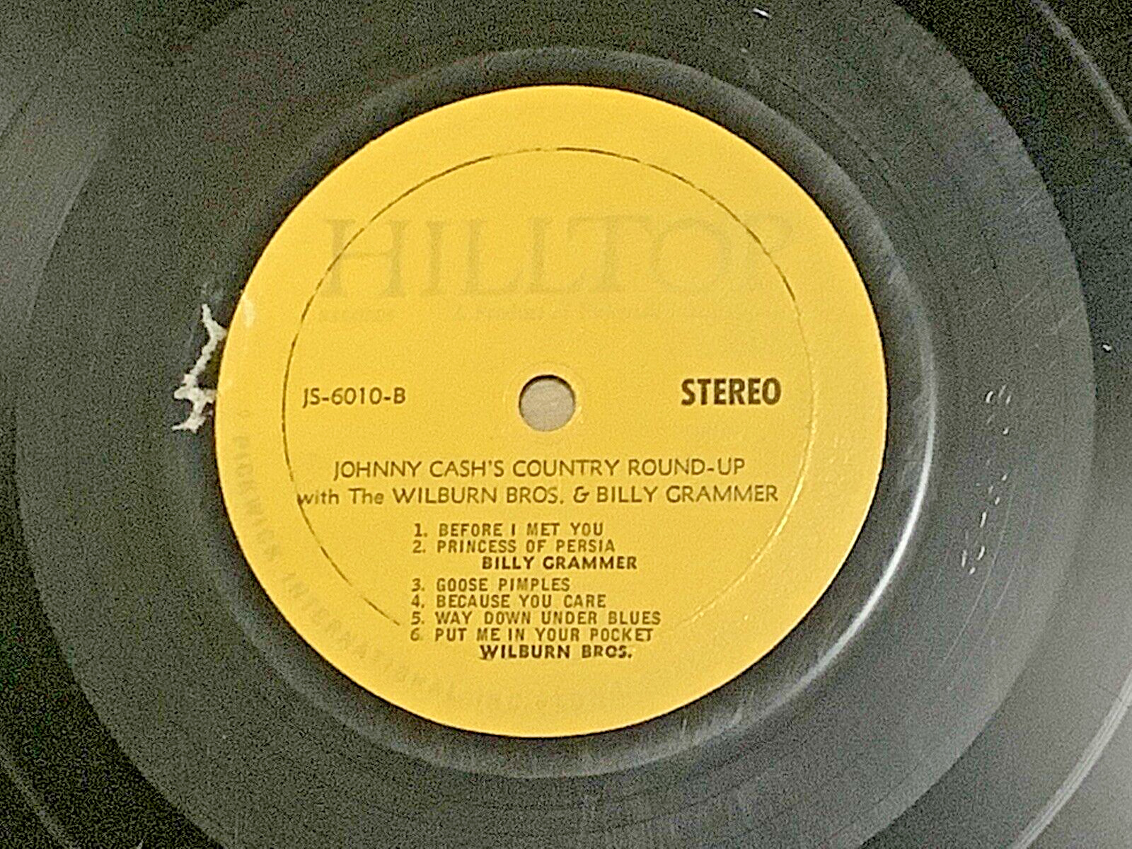 JOHNNY CASH\'S COUNTRY ROUND-UP W/ THE WILBURN BROS & BILLY GRAMMER 1965 VINYL LP
