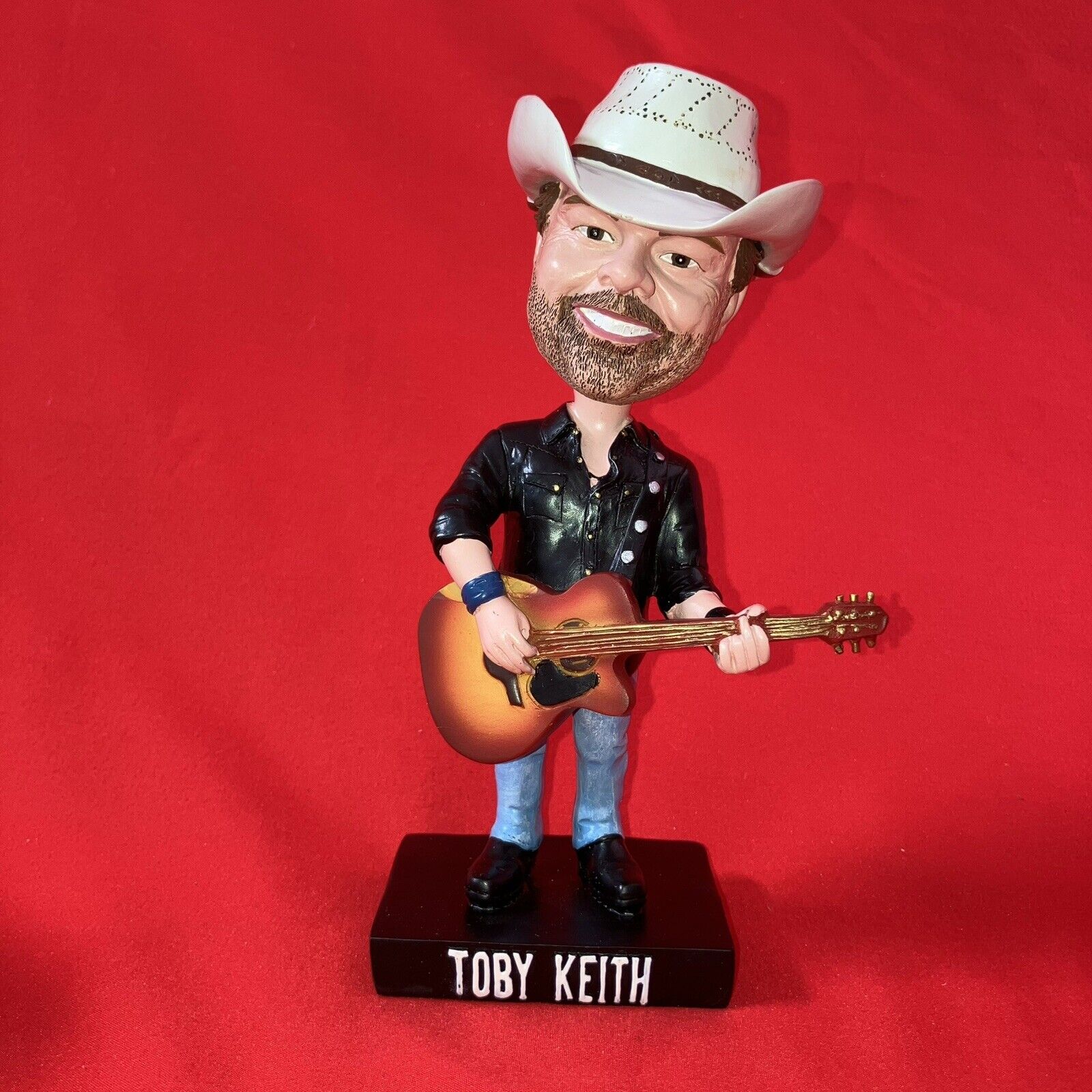 Official Toby Keith Bobblehead Country Music Collectible Cowboy Guitar Hat