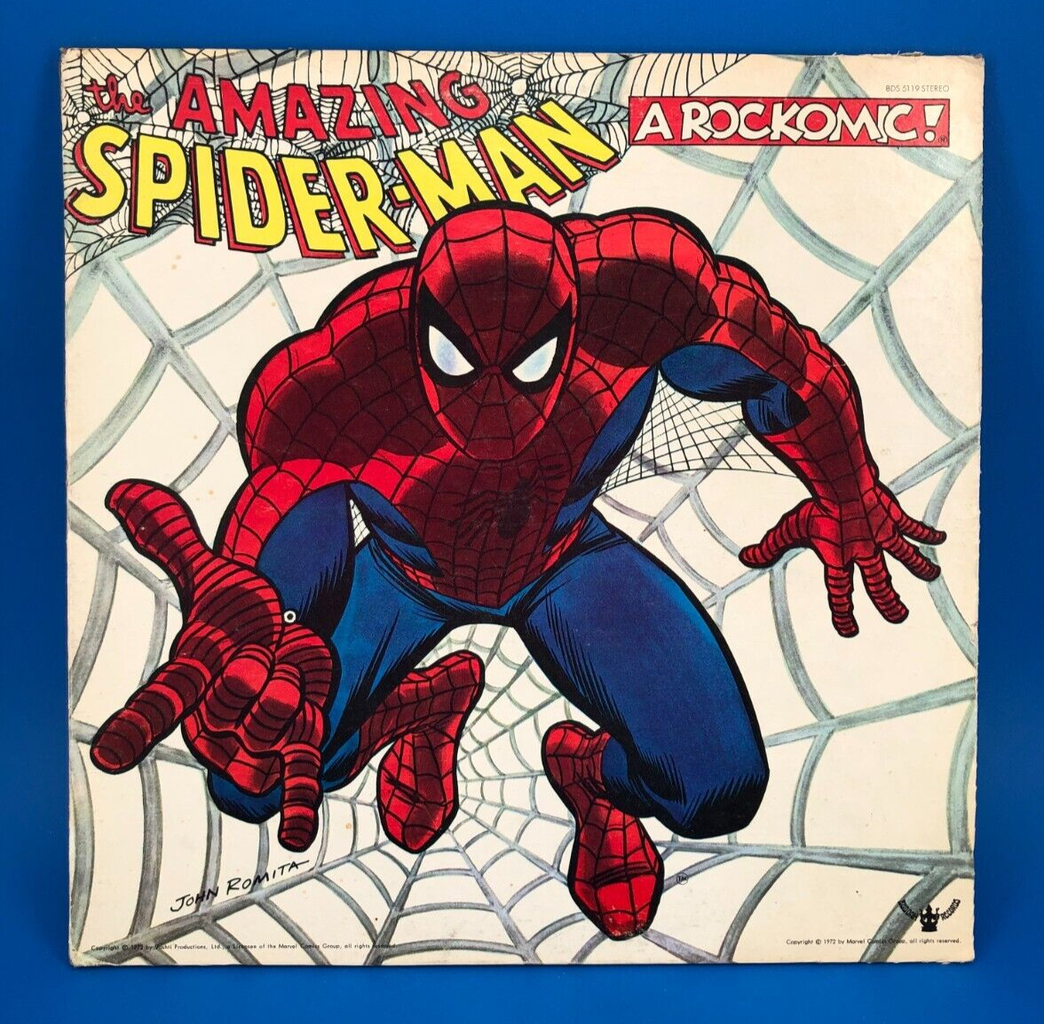 Vintage 1972 The Amazing Spider-Man A Rockomic Vinyl Record