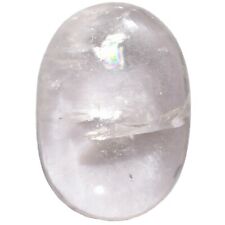 Charged Amplifier (Clear) Quartz Stone Crystal Palm Stone Worry Stone + Selenite picture