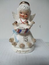 Vintage Japan Ceramic 4th of July Angel w Patriotic Drum picture
