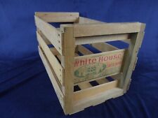 Vintage White House Wood Crate Record Vinyl Storage Holder 25