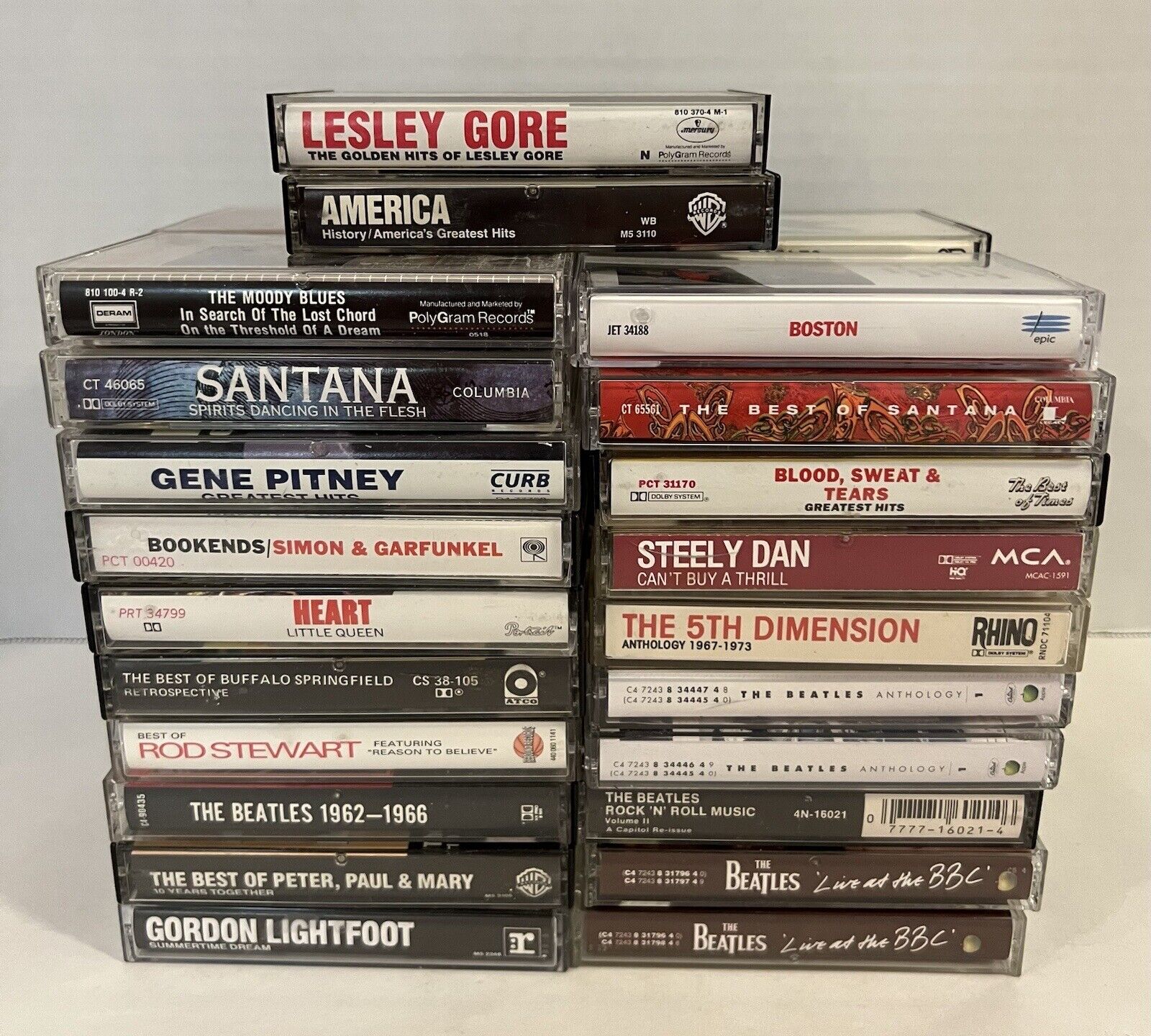 1970s 1980s Classic Rock Cassette Tape Lot (42) Eagles Cream Boston Chicago