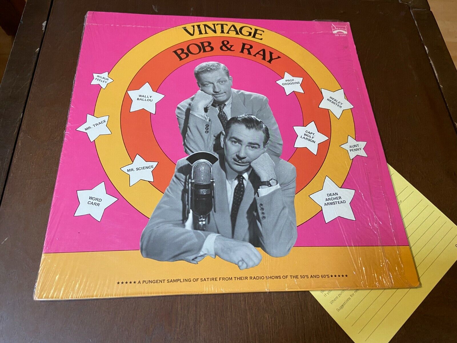 Vintage Bob & Ray~NM~SHRINK~Genesis Records~Comedy Parody Novelty LP~FAST SHIP