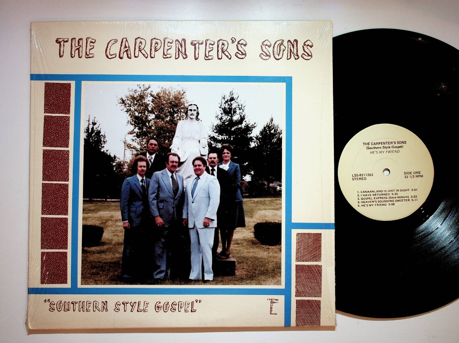 Jonesboro TN Carpenters Sons Southern Style Gospel Christian Vinyl LP Record