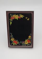 Vintage Yap's  Music Box Plastic Floral Mirror Plays 