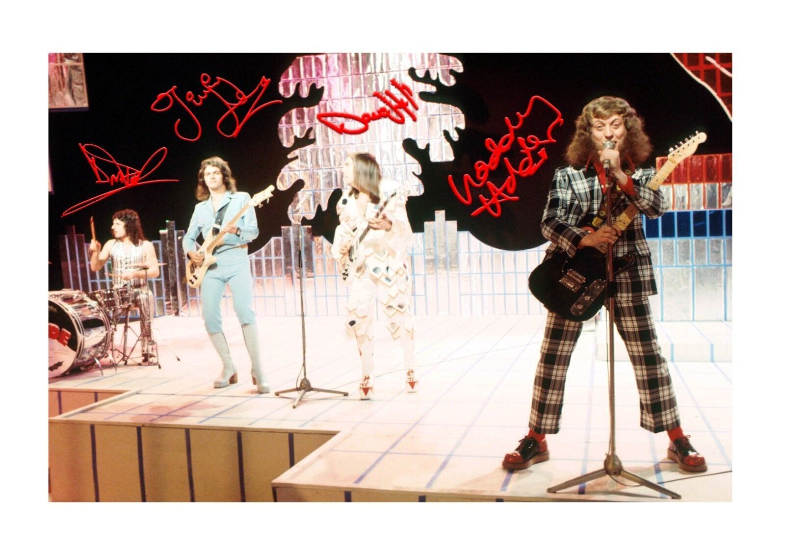 Slade 2 A4 Poster reproduction autographs with choice of frame