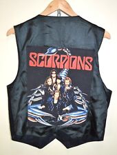 SCORPIONS VINTAGE 80s SUEDE WAISTCOAT WITH LARGE REAR SEW ON PATCH ROCK ORIGINAL picture