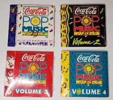 Vintage Coca-Cola POP MUSIC Mini CDs Volumes 1, 2, 3 & 4 Set 1991 picture