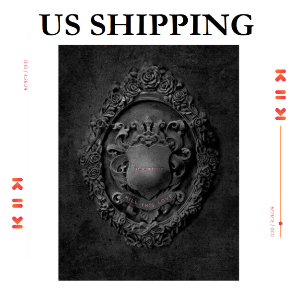 *US SHIPPING Blackpink-[Kill This Love] 2nd Mini Album Black Ver. CD+Poster(On)