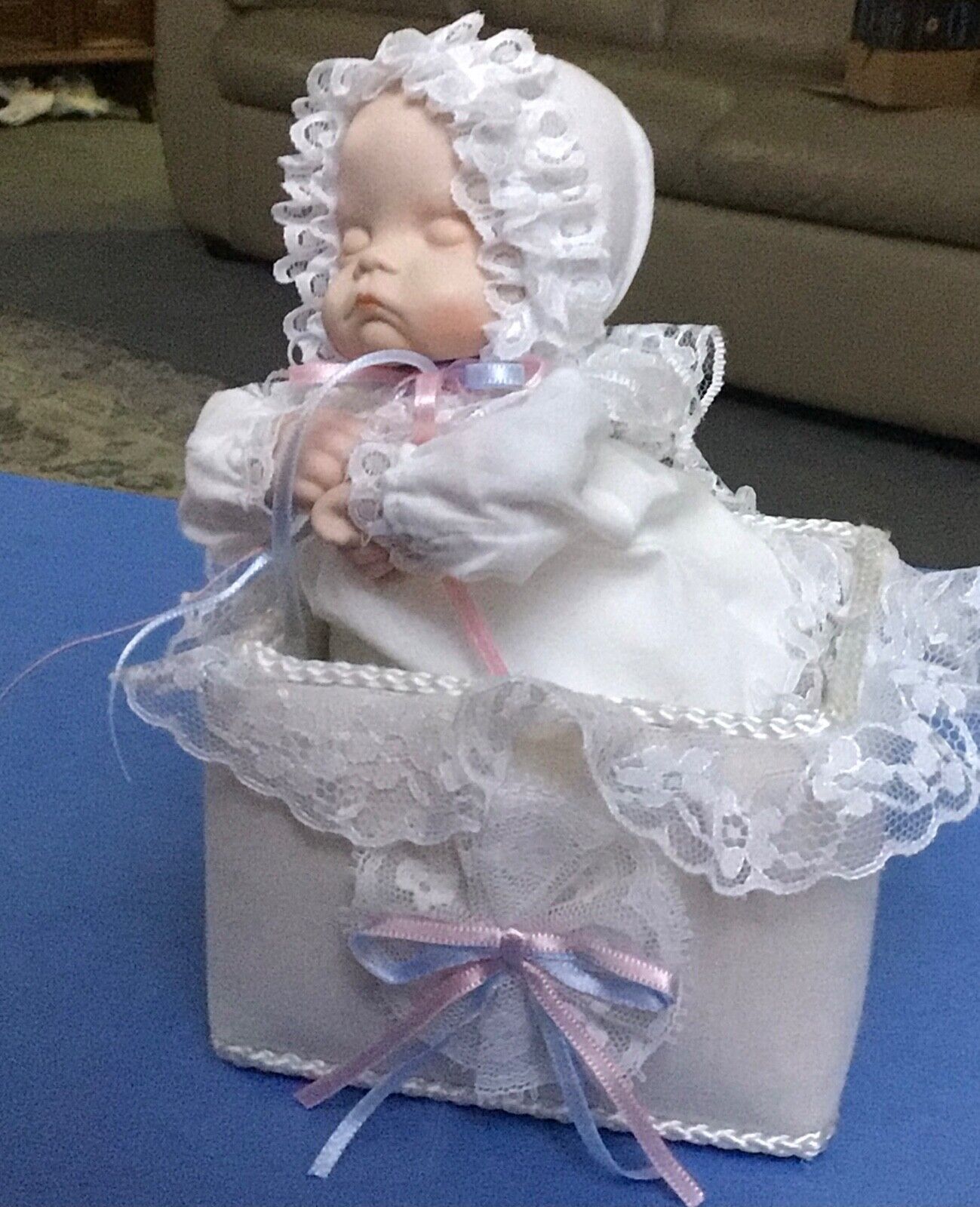 Vintage Music Box - Baby in a Basket with Brahms’s Lullaby 