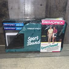 Vintage Memorex Sport Sound Speakers /Cassette Tape Case with Shoulder Strap picture
