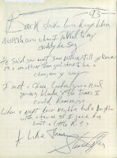 STEVEN TYLER Signed Handwritten Lyrics - 'Walk This Way' - Preprint picture