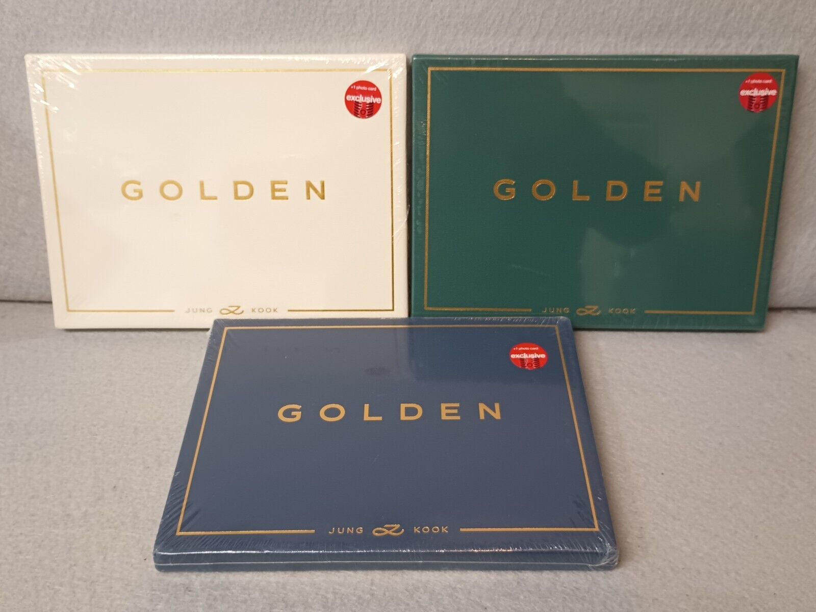 All 3 Jungkook GOLDEN Album Set - 3 Versions Substance, Solid, Shine NEW SEALED 