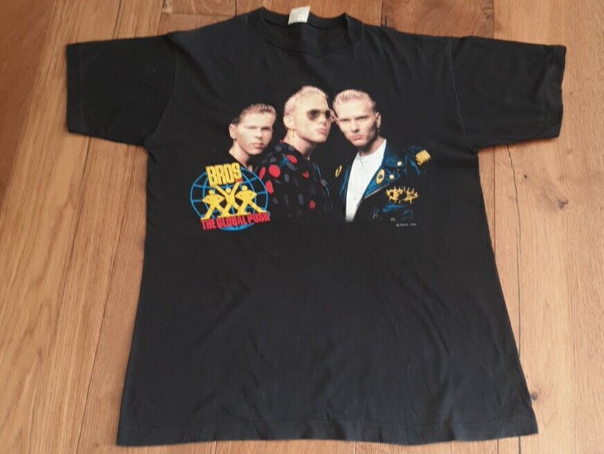 BROS The Global Push Tour 1988   -  Very Rare Vintage T-Shirt 1988 , Size Large
