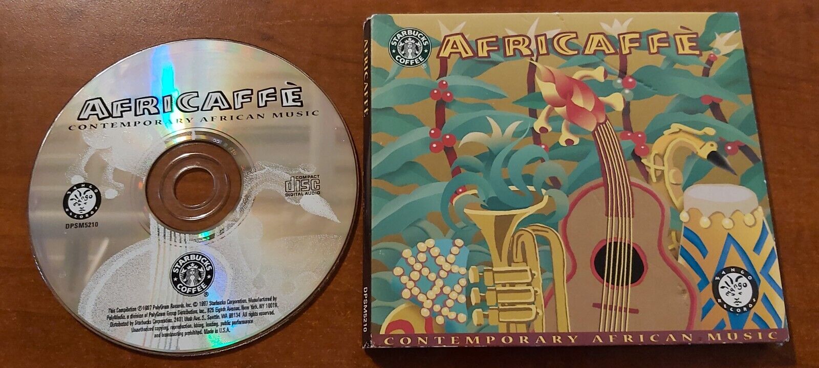vg 1997 CD STARBUCKS COFFEE AFRICAFFE\' CONTEMPORARY AFRICAN MUSIC MANGO RECORDS