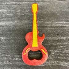 Guitar Beer Bottle Opener Cast Iron Rock N Roll Music Novelty W/ Antique Finish picture