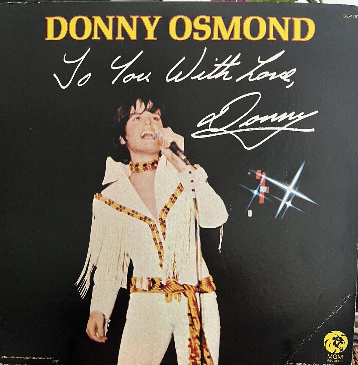 Vintage 1971 Donny Osmond To You With Love, Donny SE-4797 Vinyl 33 LP Record NM