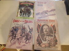 Lot of 4 Vintage Sheet Music ~ Silver Sleigh Bells, Charge of the Villans etc picture
