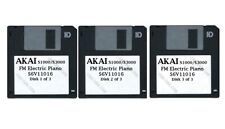 Akai S1000 / S3000 Set of Three Floppy Disks FM Electric Piano S6V11016 picture