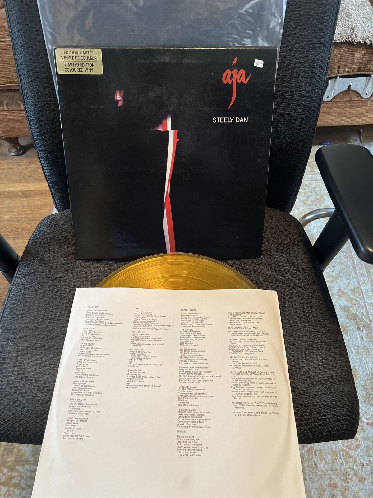 Steely Dan Aja LP Vintage Limited Edition Colored Gold Vinyl 1977 ABC - RARE