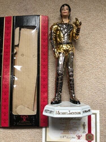 Michael Jackson History Gold Porcelain Statue With Box Plus Certificate Ltd