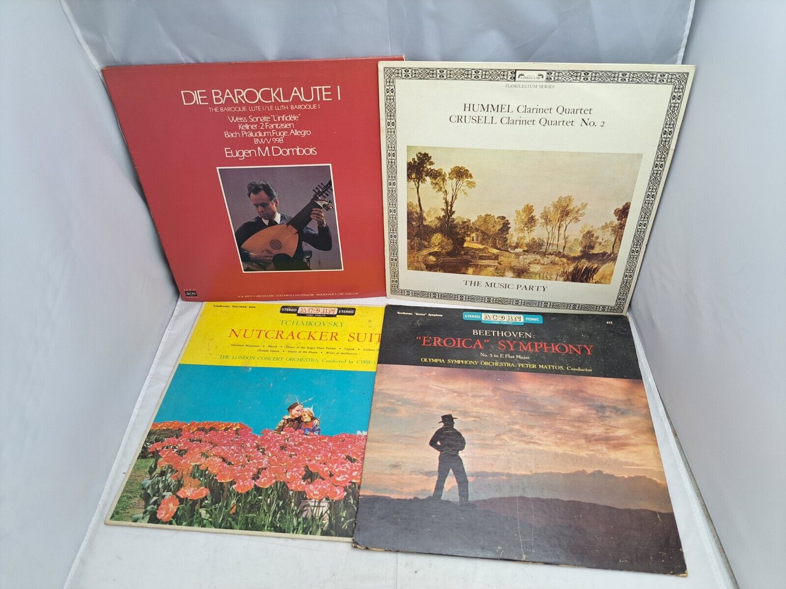 4 x Vintage Classical Records Beethoven, Tchaikovsky Nutcracker, Hummel etc