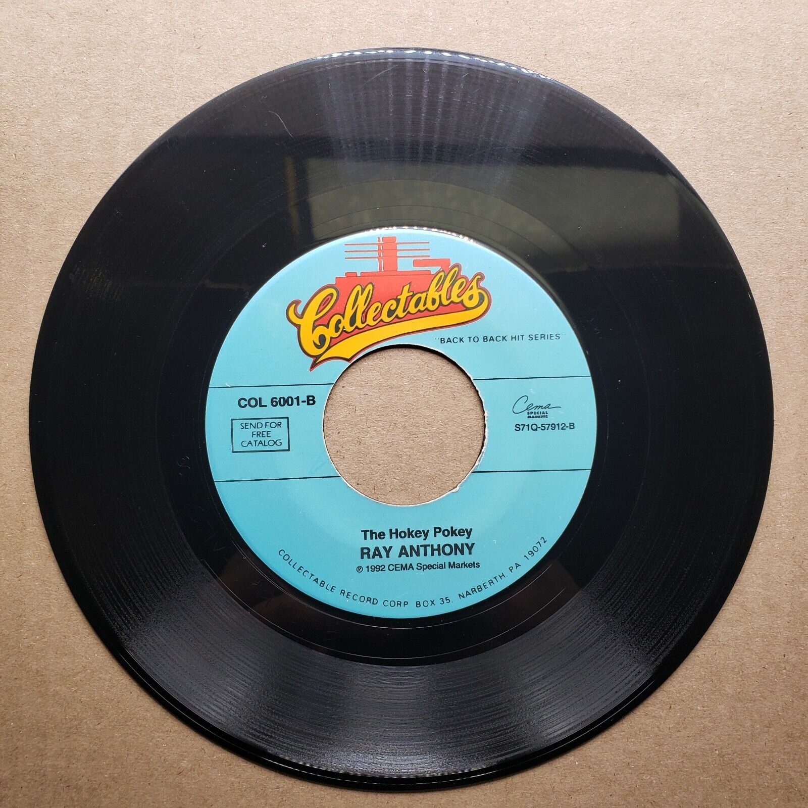 Ray Anthony - The Bunny Hop; The Hokey Pokey - 1992 - Vinyl 45 RPM