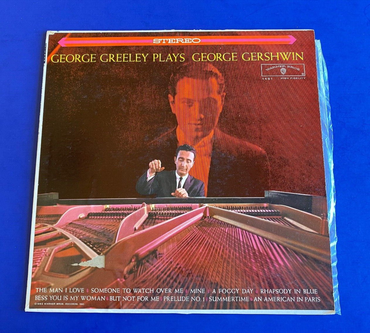 George Greeley plays George Gershwin Warner Bros. WS 1451 stereo 1962 EX/VG