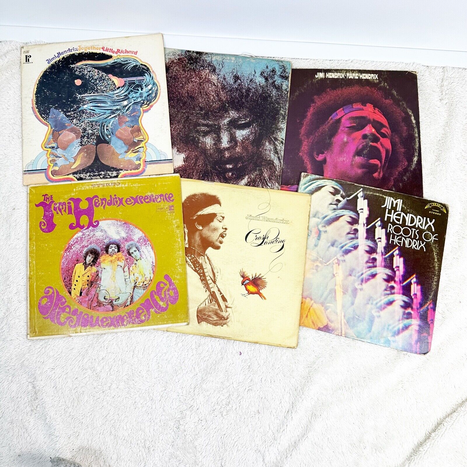 Vintage Jimi Hendrix Vinyl Record Lot of 6 Rare, Experience, Crash Landing