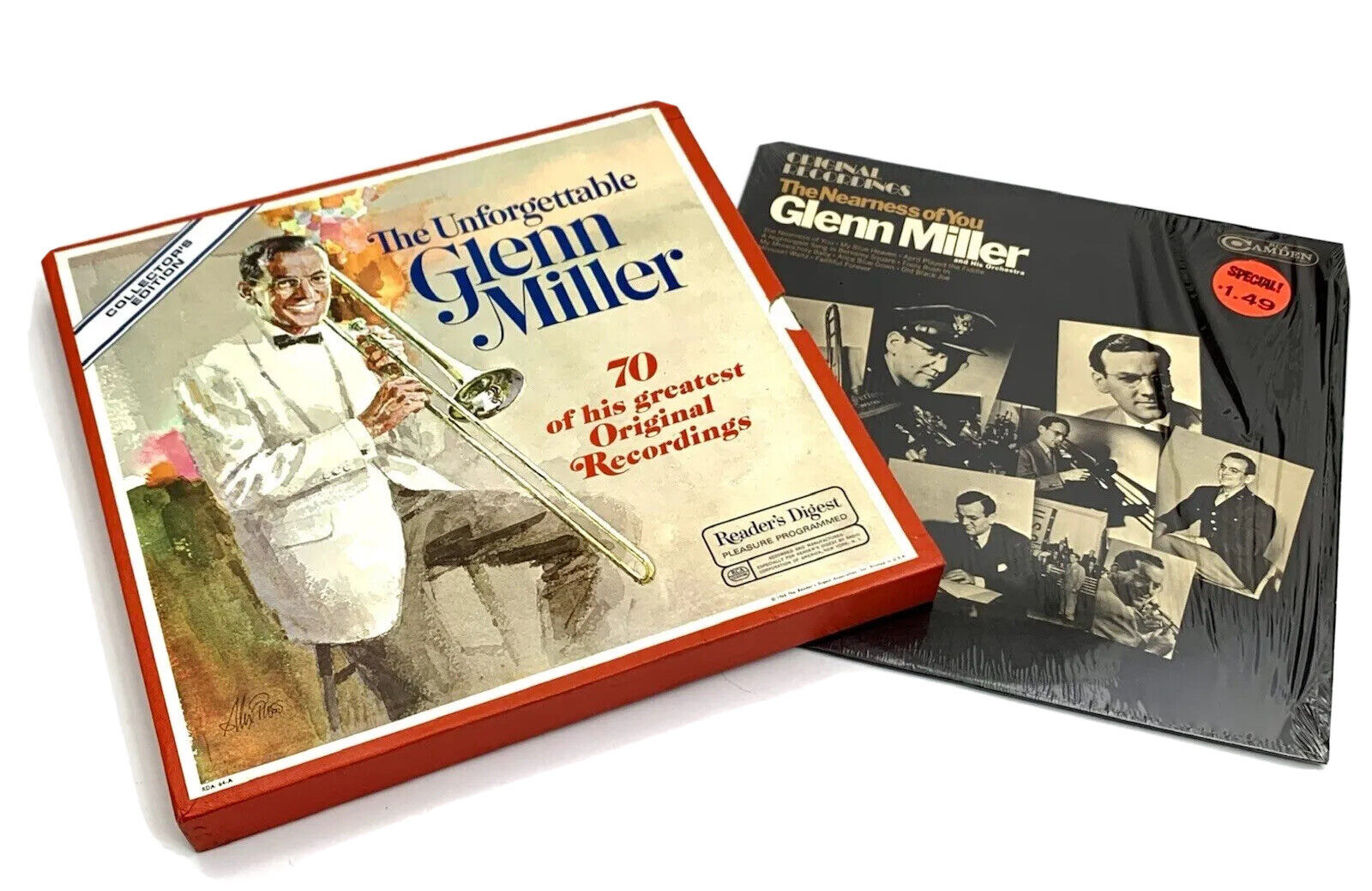 Glenn Miller Vinyl Record Pair Old Vintage Music