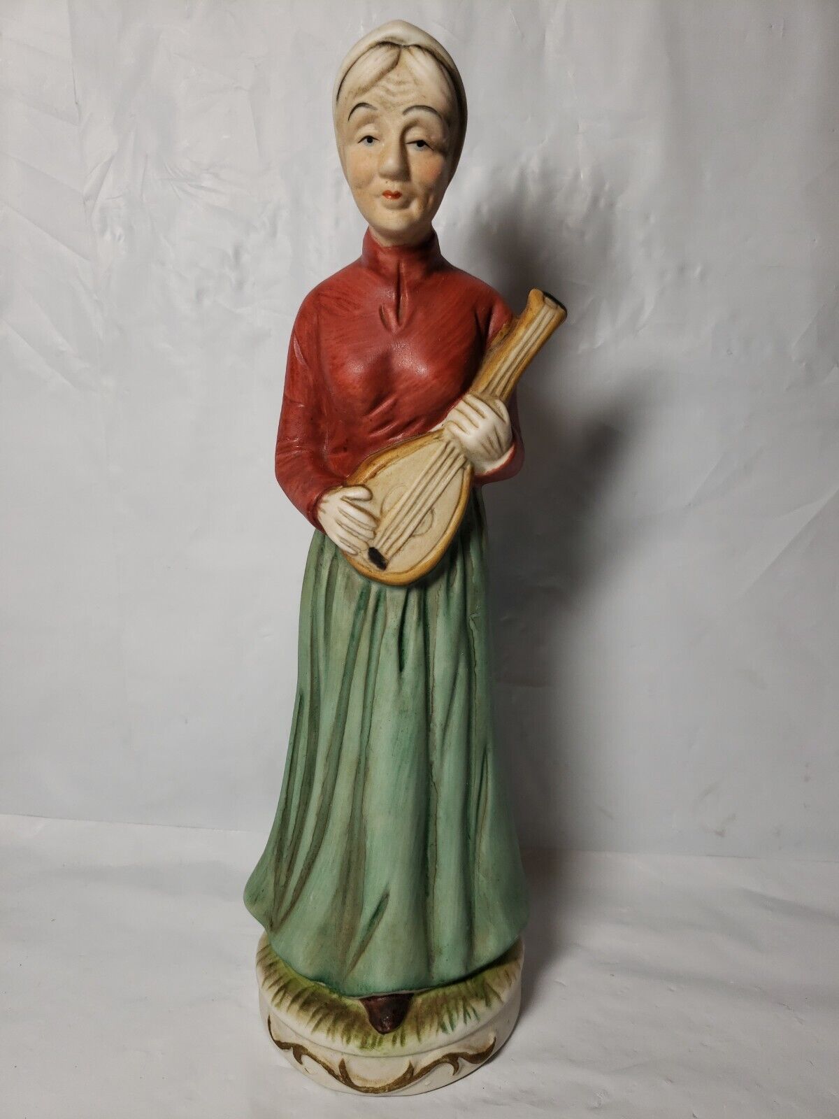 Vintage Ceramic Figurine Woman With A Guitar