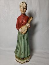 Vintage Ceramic Figurine Woman With A Guitar picture