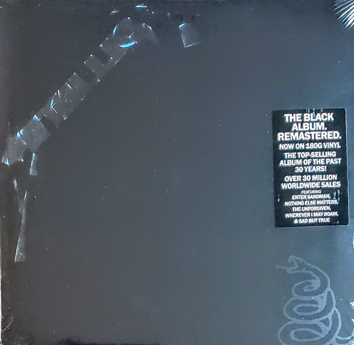 METALLICA THE BLACK ALBUM - 180 GRAM VINYL 2 LP SET REMASTERED \