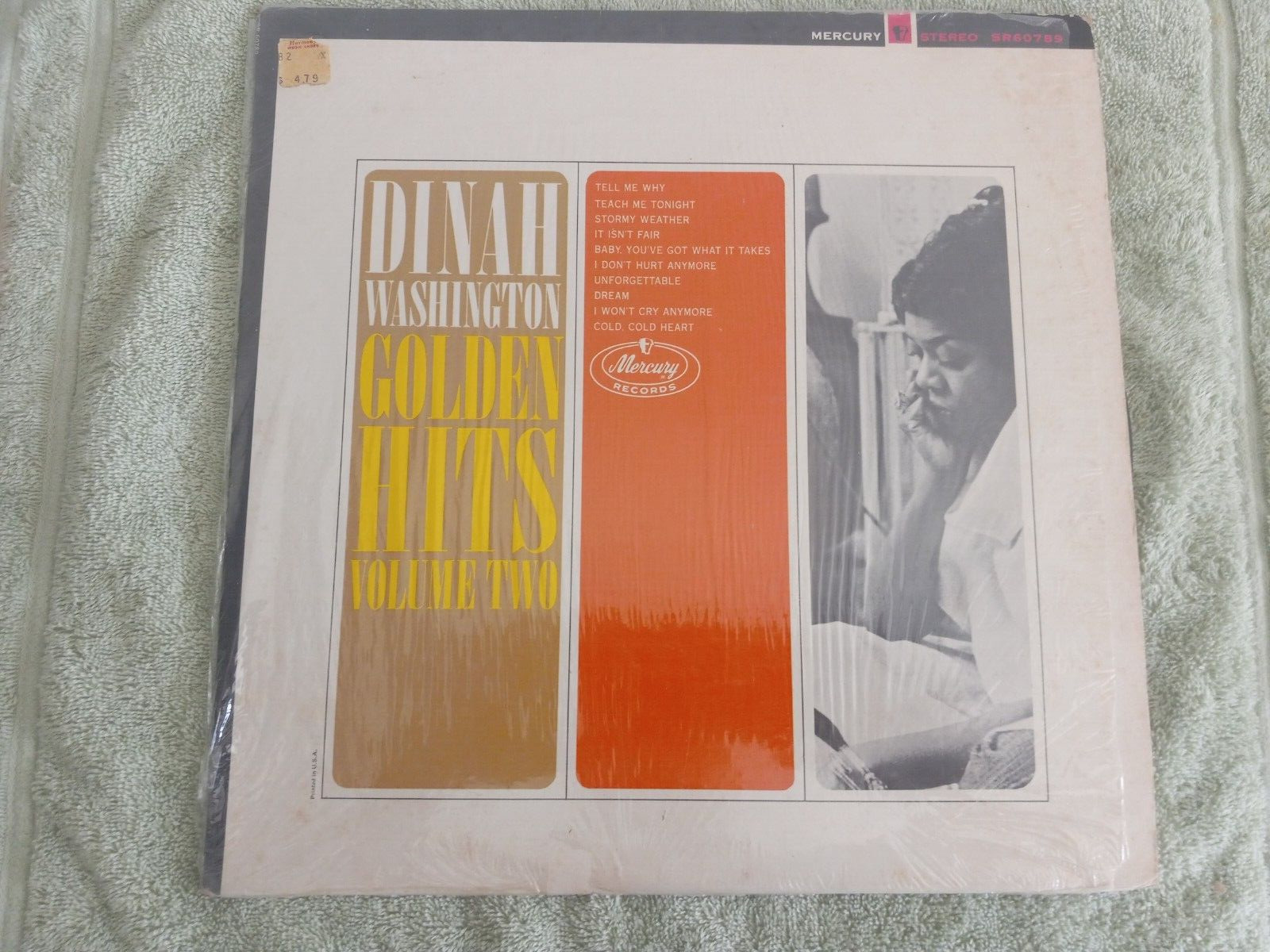 Vintage Dinah Washington's  GOLDEN HITS Vol. 2  Mercury SR 60789  LP   M-/VG+