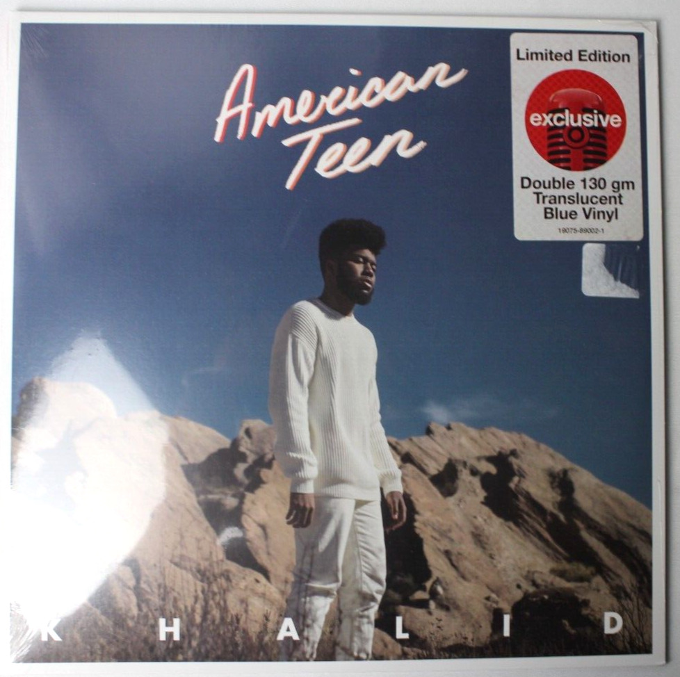 KHALID AMERICAN TEEN TARGET EXCLUSIVE DOUBLE LP SEALED TRANSLUCENT BLUE VINYL