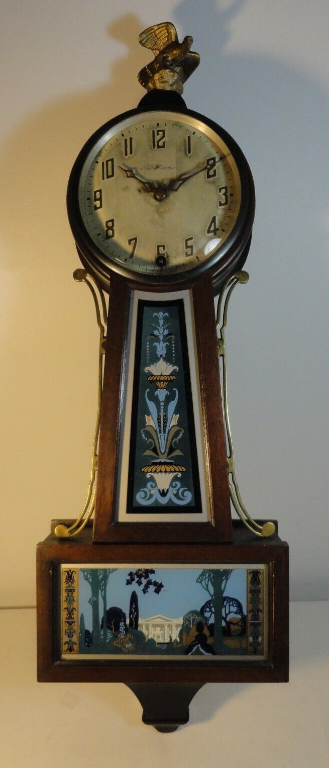 Antique New Haven Winsome  Banjo Wall Clock - Read