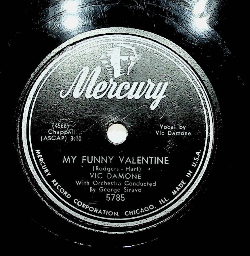 1952 Vic Damone My Funny Valentine Jump Through The Ring 78 Record