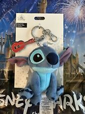 2023 Disney Parks Bag Charm Keychain New Plush Stitch & Guitar picture