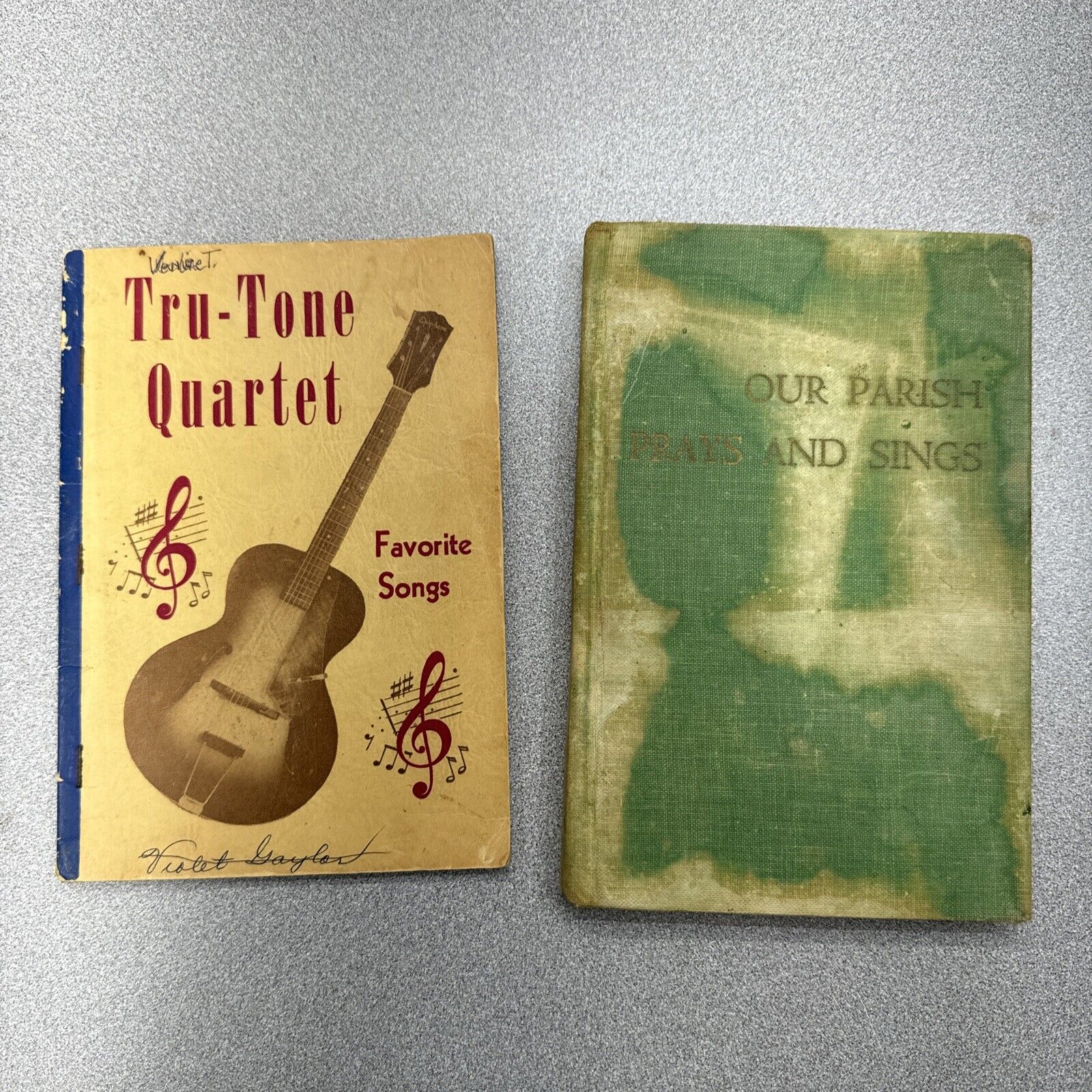 Vtg Books Tru-Tone Quartet Songs & Our Parish Prays and Sings 1959