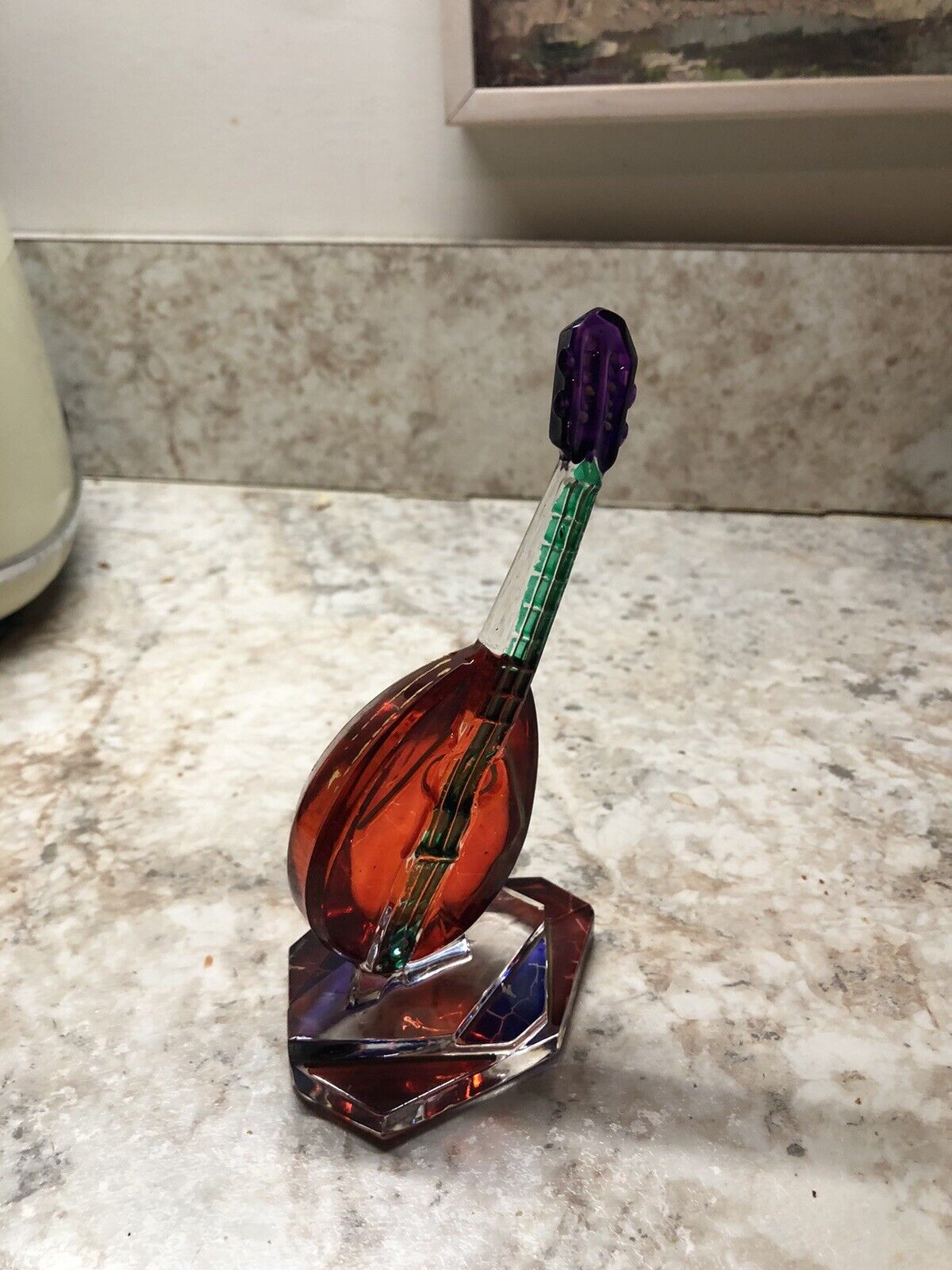Murano Glass Musical Instrument Multi Color Made In Italy