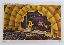 Vintage Linen Postcard - New York City, Radio City Music Hall Auditorium picture
