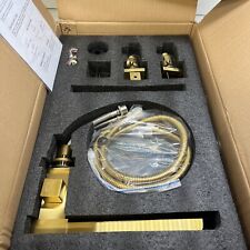 Nairn Deck-Mount Roman Waterfall Tub Filler in Brushed Gold with Handshower picture