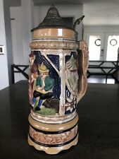 Collectible Vintage German Lidded Beer Stein Music Box Works picture