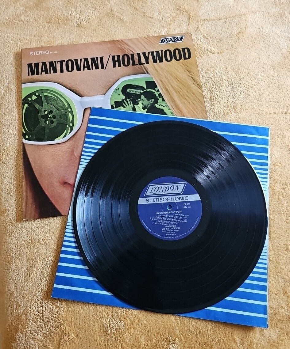 Mantovani Hollywood 1964 London PS516 Vinyl Record Vintage MCM