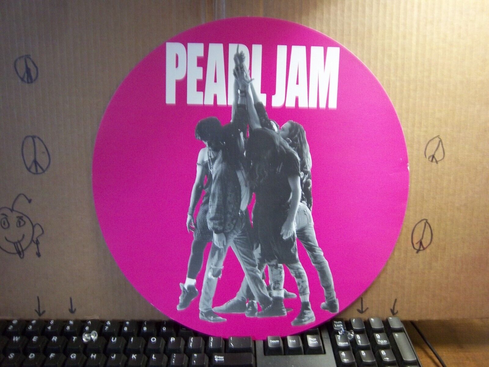 Orig Vintage Pearl Jam TEN 1991 12x12 Round Promo Flat/poster Not a record