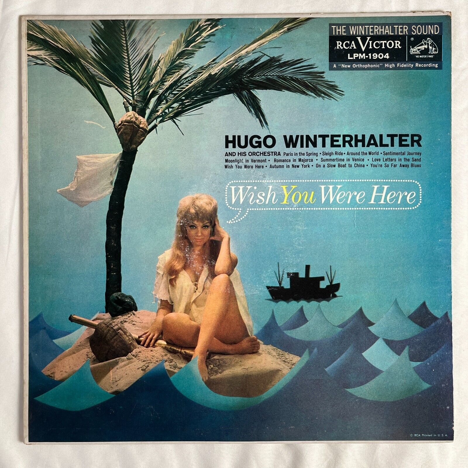 HUGO WINTERHALTER Wish You Were Here 1959 Vinyl LP RCA LPM-1904 - VG+
